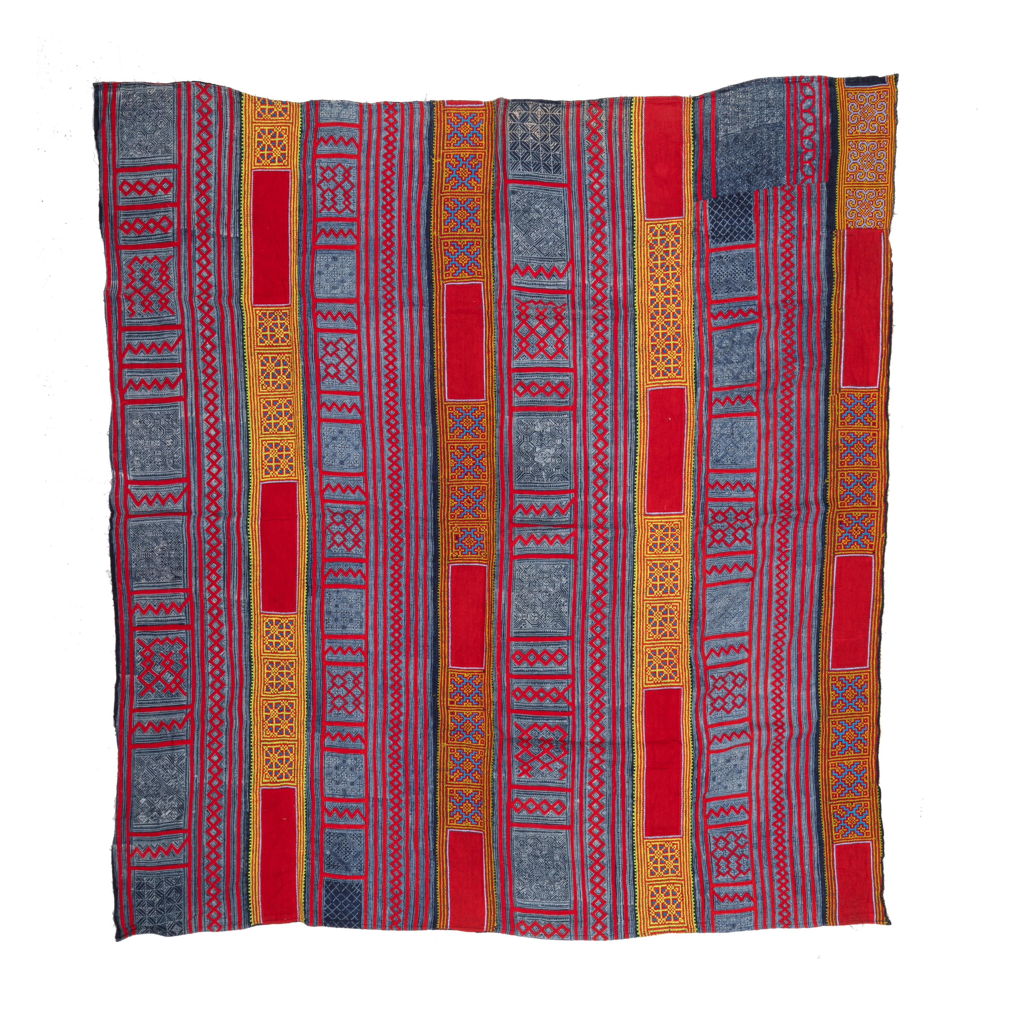 Hmong textiles are incredibly rich in symbolism and craftsmanship, reflecting the unique culture, history, and traditions of the Hmong people. The Hmong are an ethnic group from the mountainous regions of Southeast Asia, particularly in countries