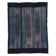 Hmong Batik and embroidery cover from South East Asia, mid 20th C.