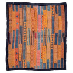 Vintage Hmong Batik and embroidery  cover from South East Asia, mid 20th C.