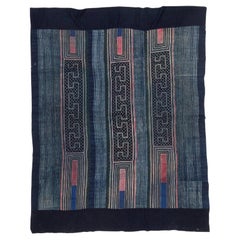 Hmong Batik and embroidery  cover from South East Asia, mid 20th C.