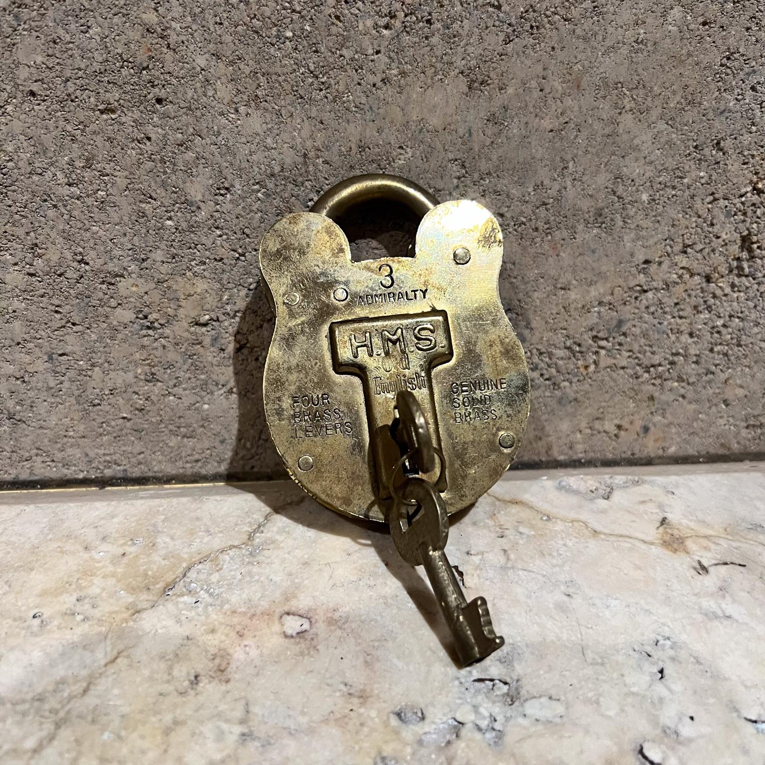 English HMS Admiralty Solid Brass Lock Jas Morgan & Sons England For Sale