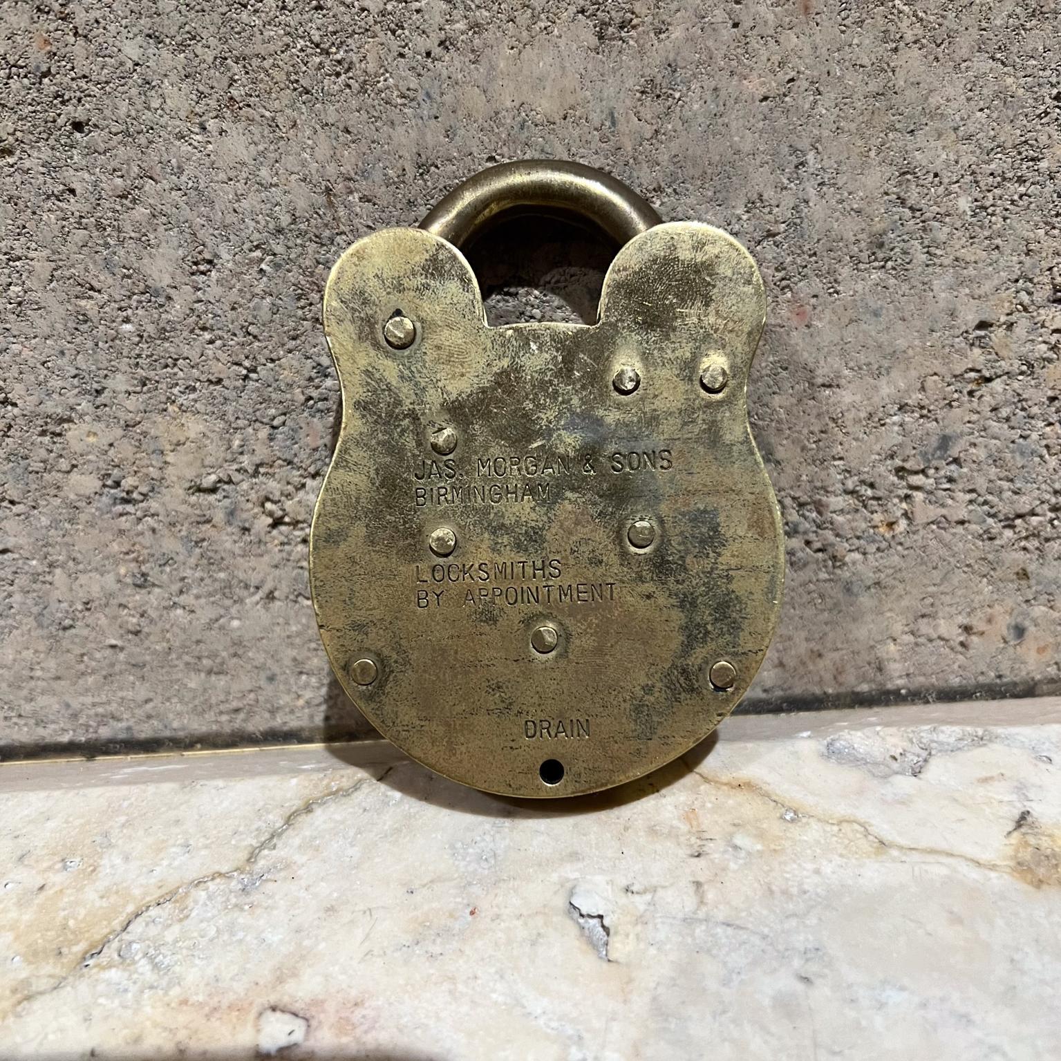 20th Century HMS Admiralty Solid Brass Lock Jas Morgan & Sons England For Sale
