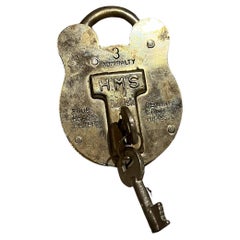 HMS Admiralty Solid Brass Lock Jas Morgan & Sons England
