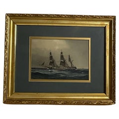 HMS Endymion watercolor Circa 1900