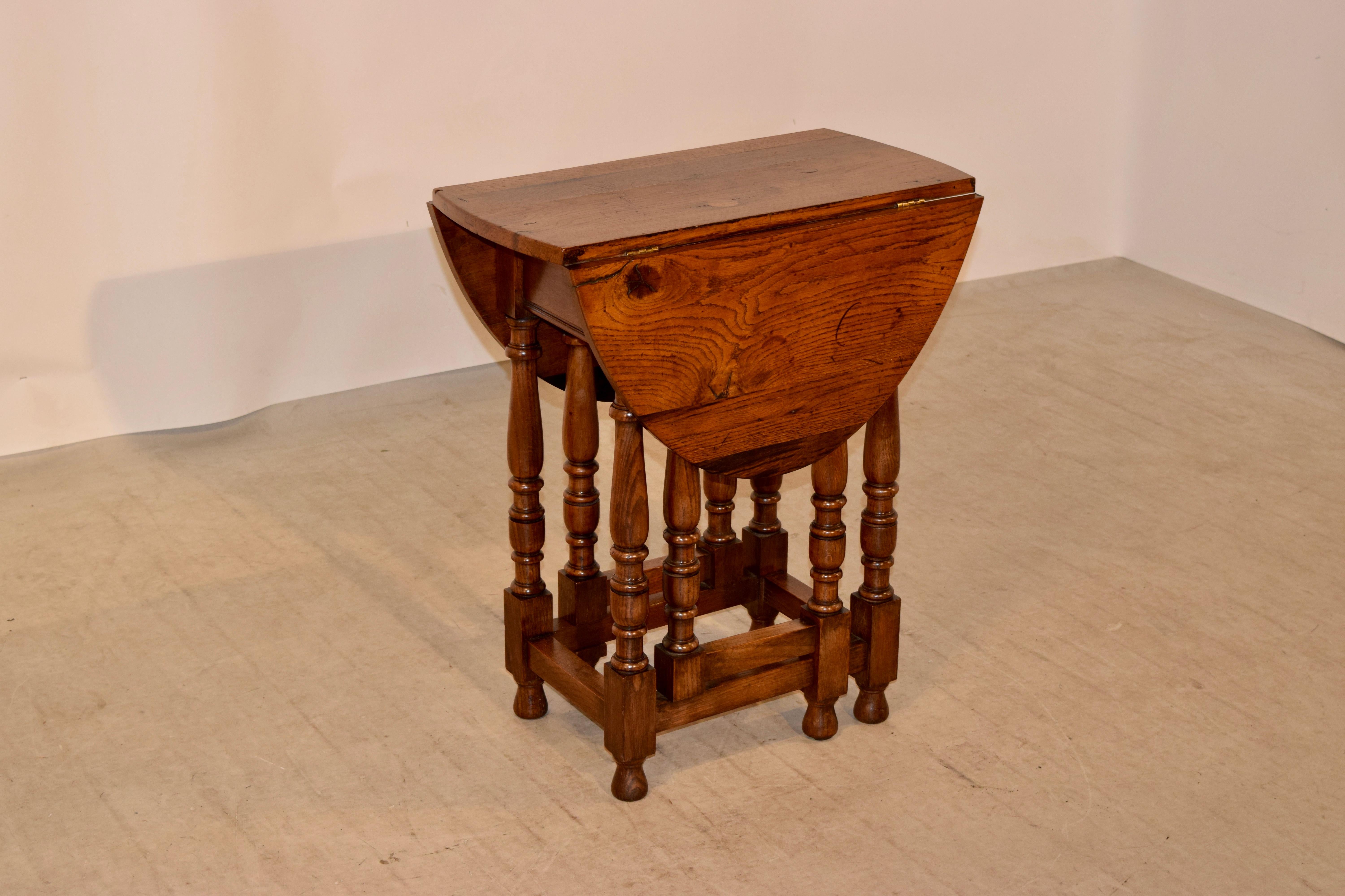 English gate leg table made from the wreckage of the famous HMS Foudroyant battle ship, circa 1900 which was in use from 1798- 1815. She has a fascinating history and was Lord Nelson's flagship from 1799 until 1801. The ship eventually was docked in