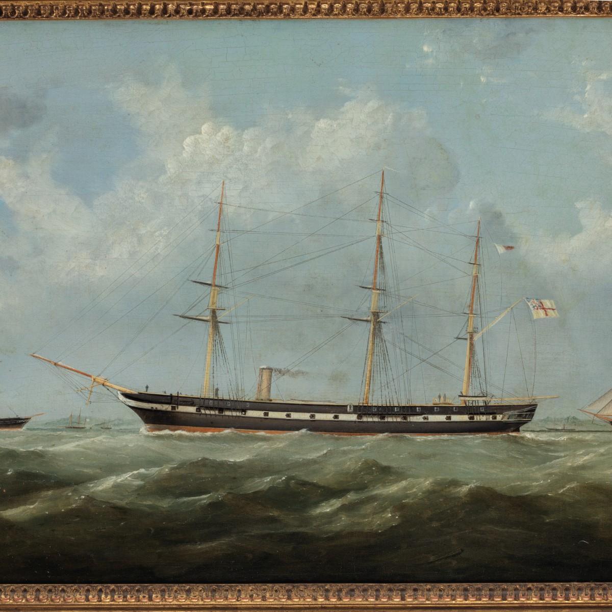 H.M.S. Topaze by George Mears For Sale 4