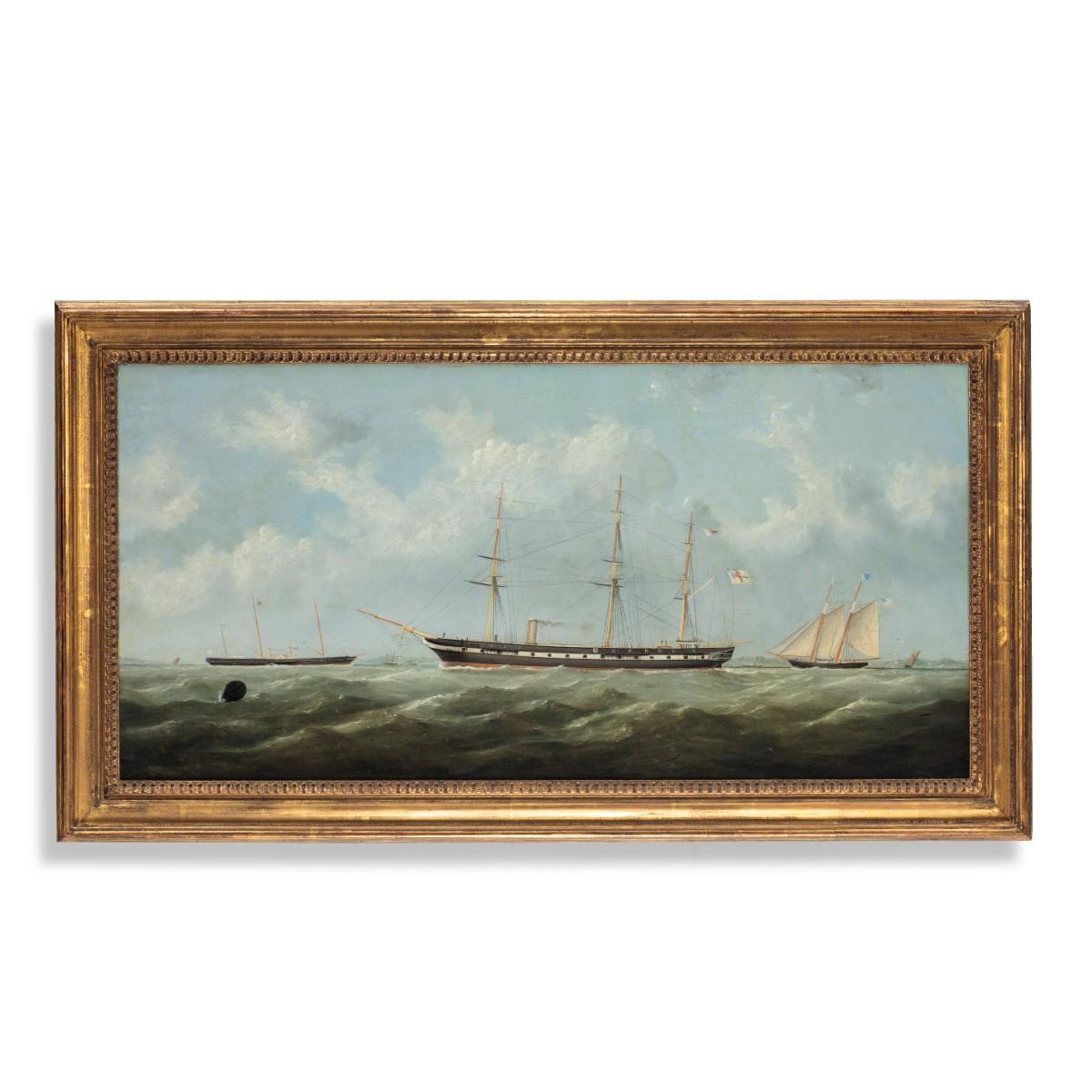 Paint H.M.S. Topaze by George Mears For Sale