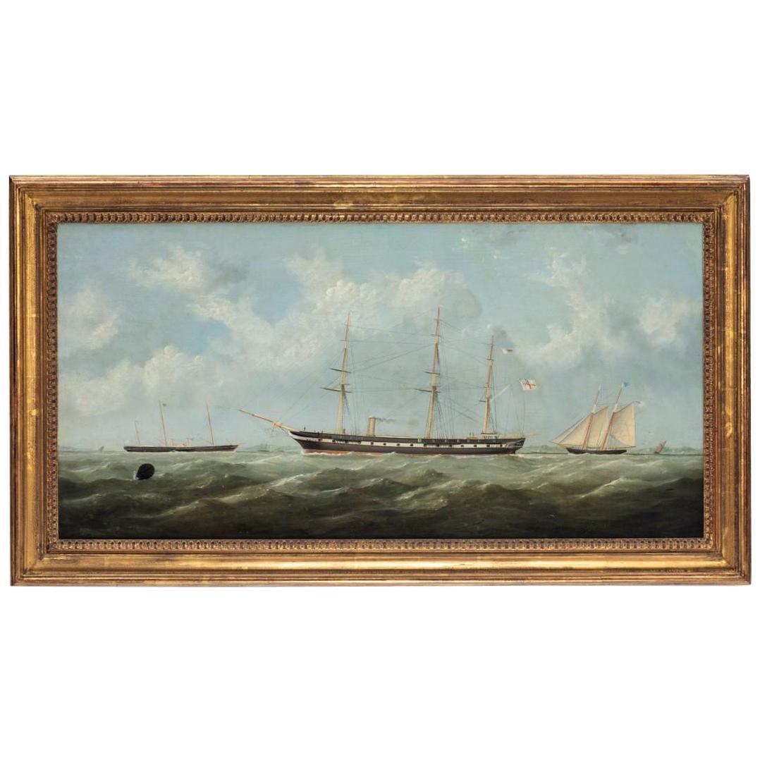 H.M.S. Topaze by George Mears For Sale