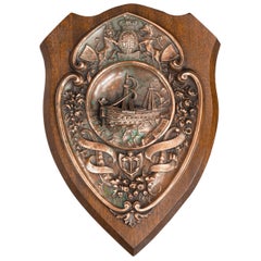 Vintage HMS Victory Centennial Copper Shield