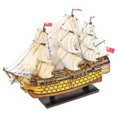 HMS VICTORY Royal Navy Modell Maßstab Kriegsschiff in Holz Trafalgar Admiral Nelson