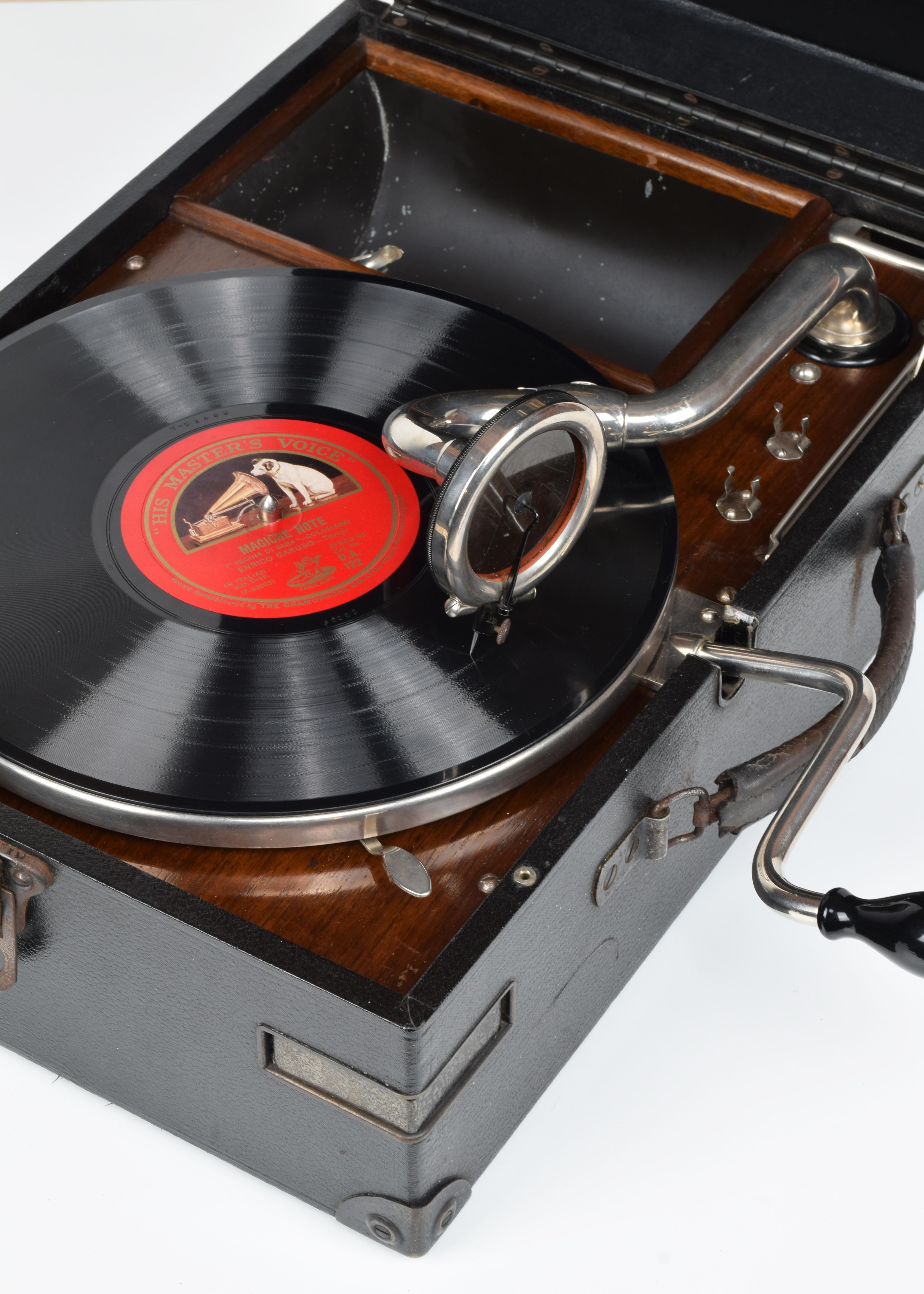 HMV Portable Gramophone 101 with Accessories & Records, Super Working Phonograph 2