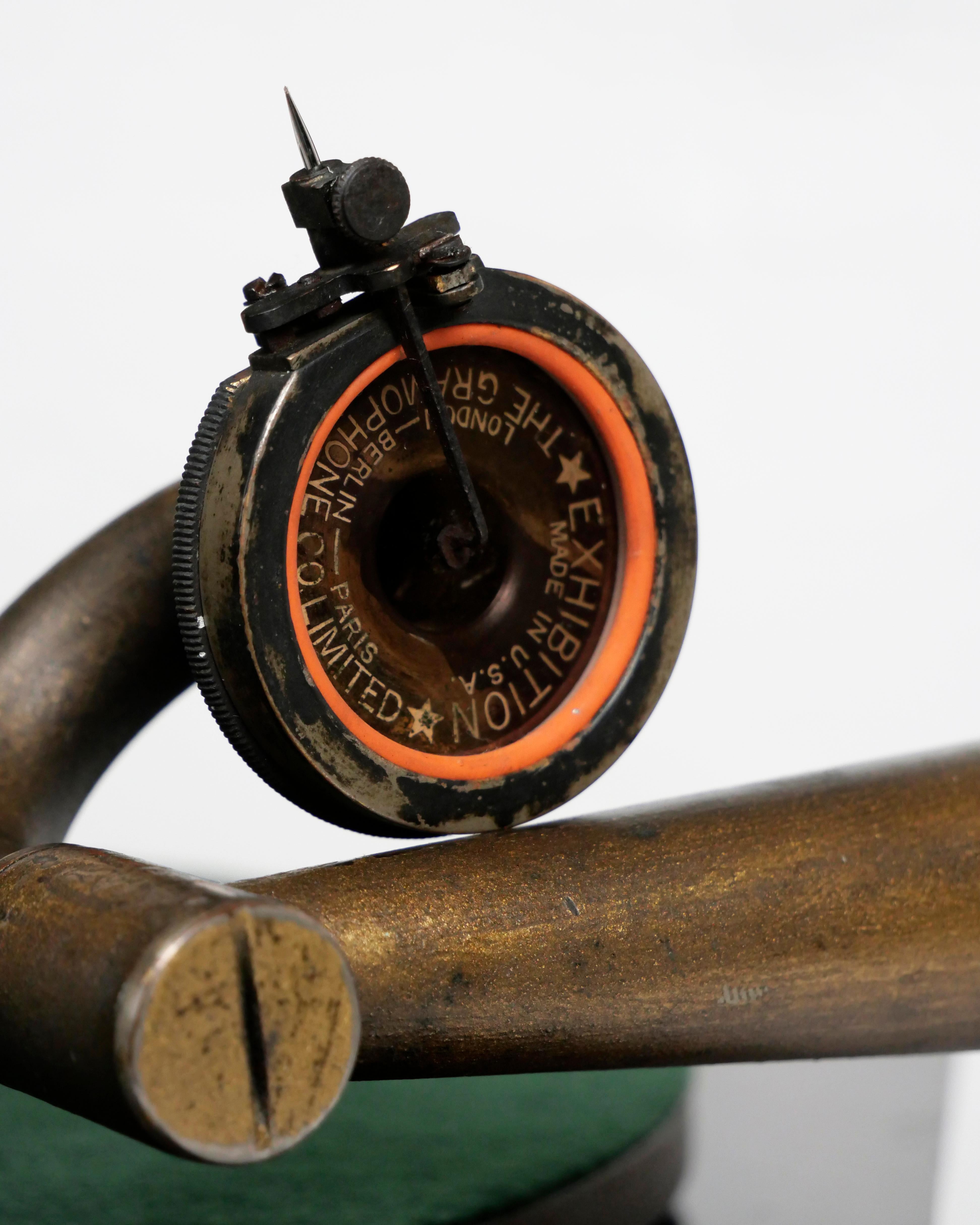 HMV Senior Monarch horn gramophone, phonograph, c. 1911, wooden horn, superb! 5