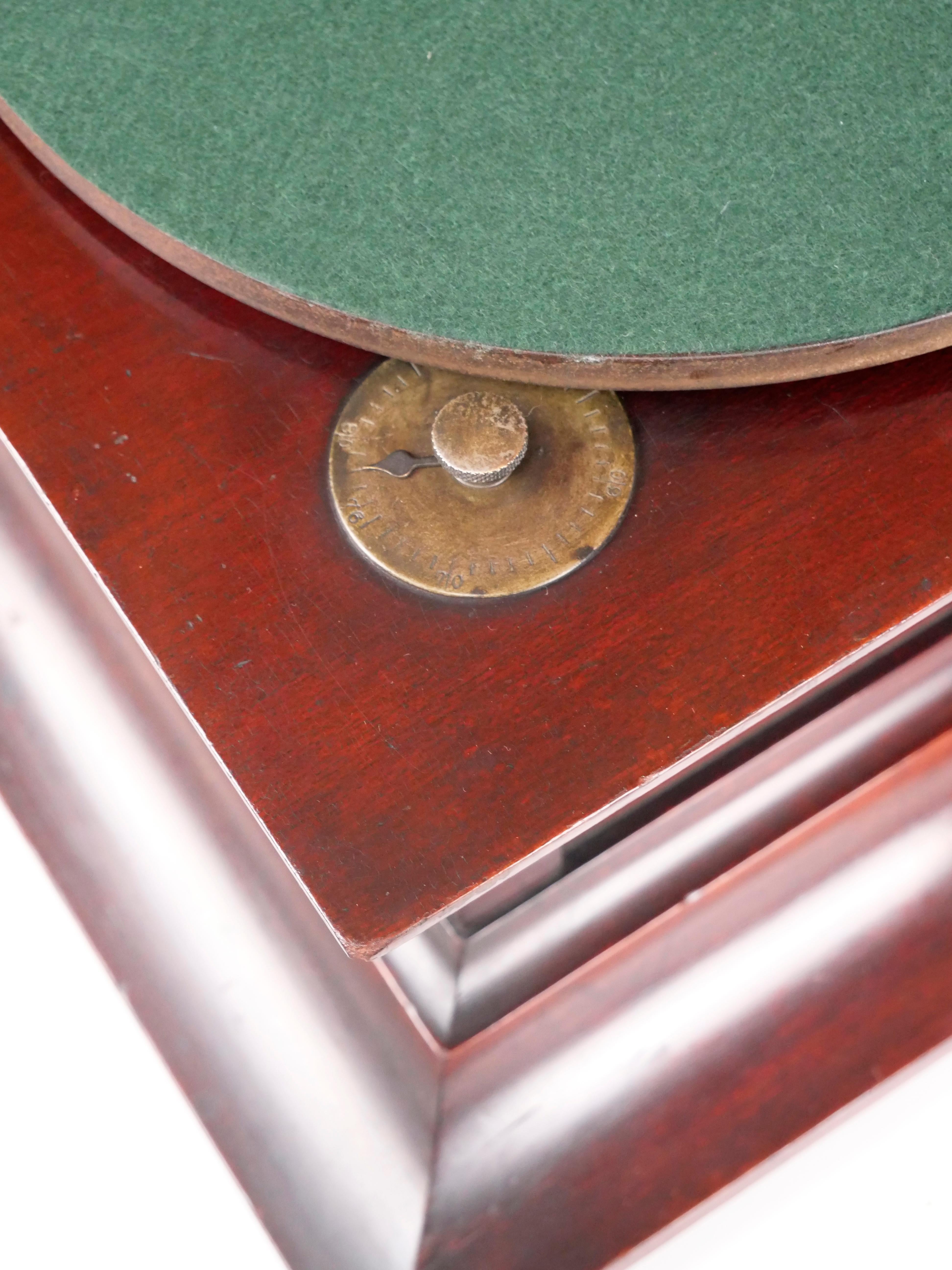 HMV Senior Monarch horn gramophone, phonograph, c. 1911, wooden horn, superb! 9