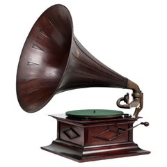 HMV Senior Monarch horn gramophone, phonograph, c. 1911, wooden horn, superb! HMV Senior Monarch horn gramophone, phonograph, c. 1911, wooden horn, superb!