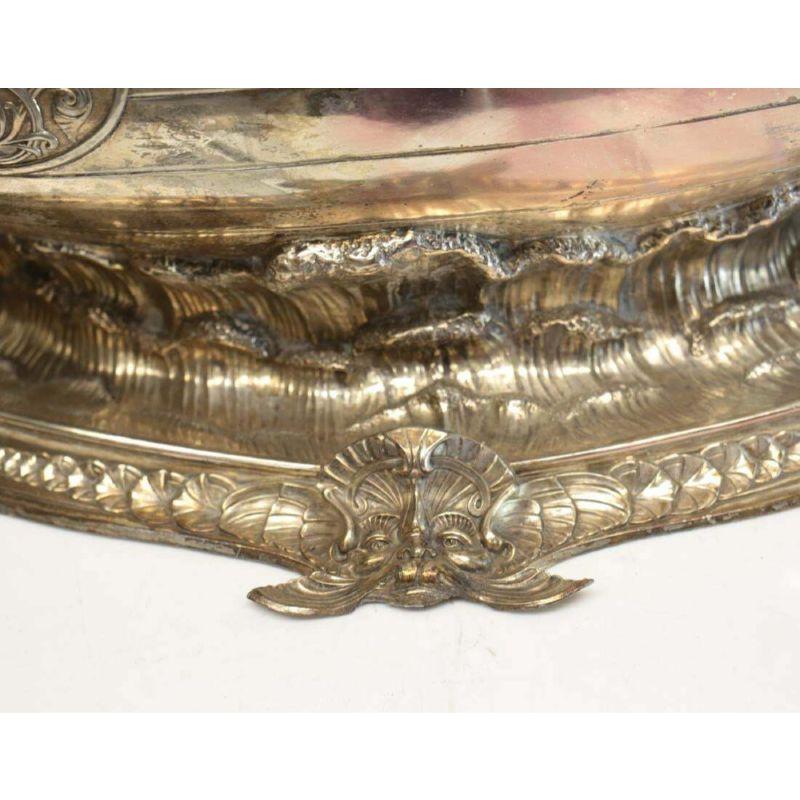 H.N. Hempsted Sterling Silver, Silverplate, & Brass Viking Ship Sculpture In Good Condition For Sale In Gardena, CA