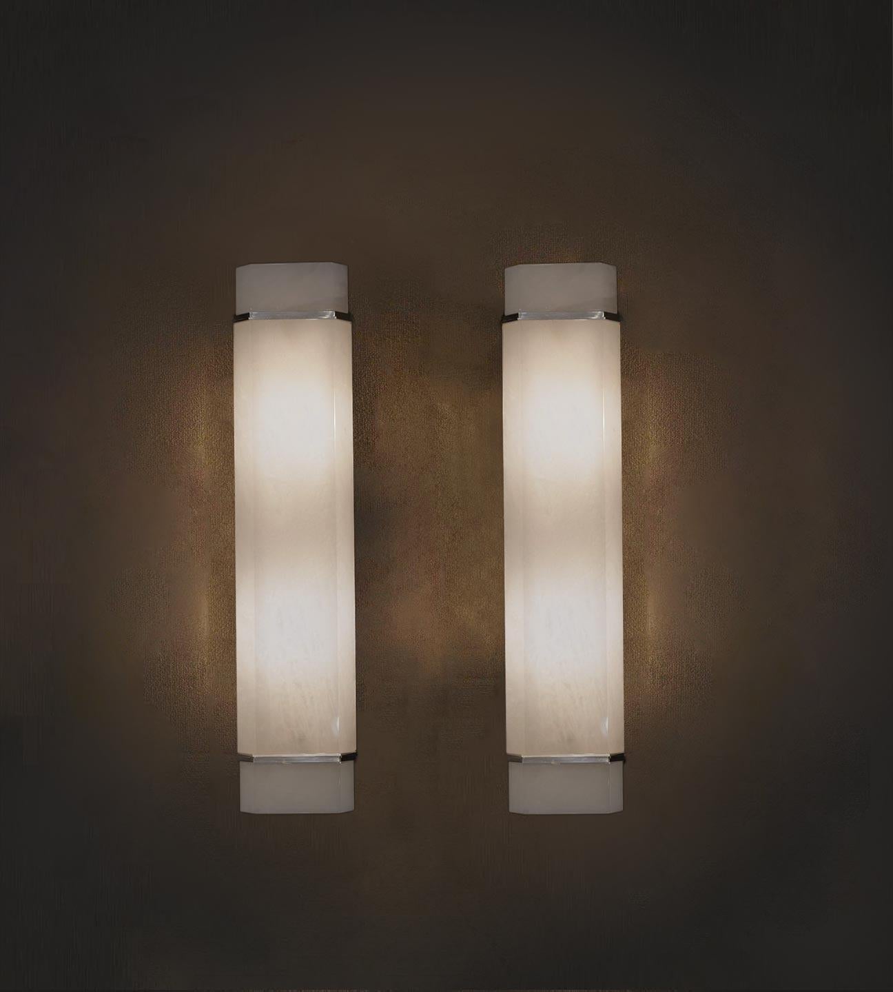 HNP Rock Crystal Sconces by Phoenix In Excellent Condition In New York, NY