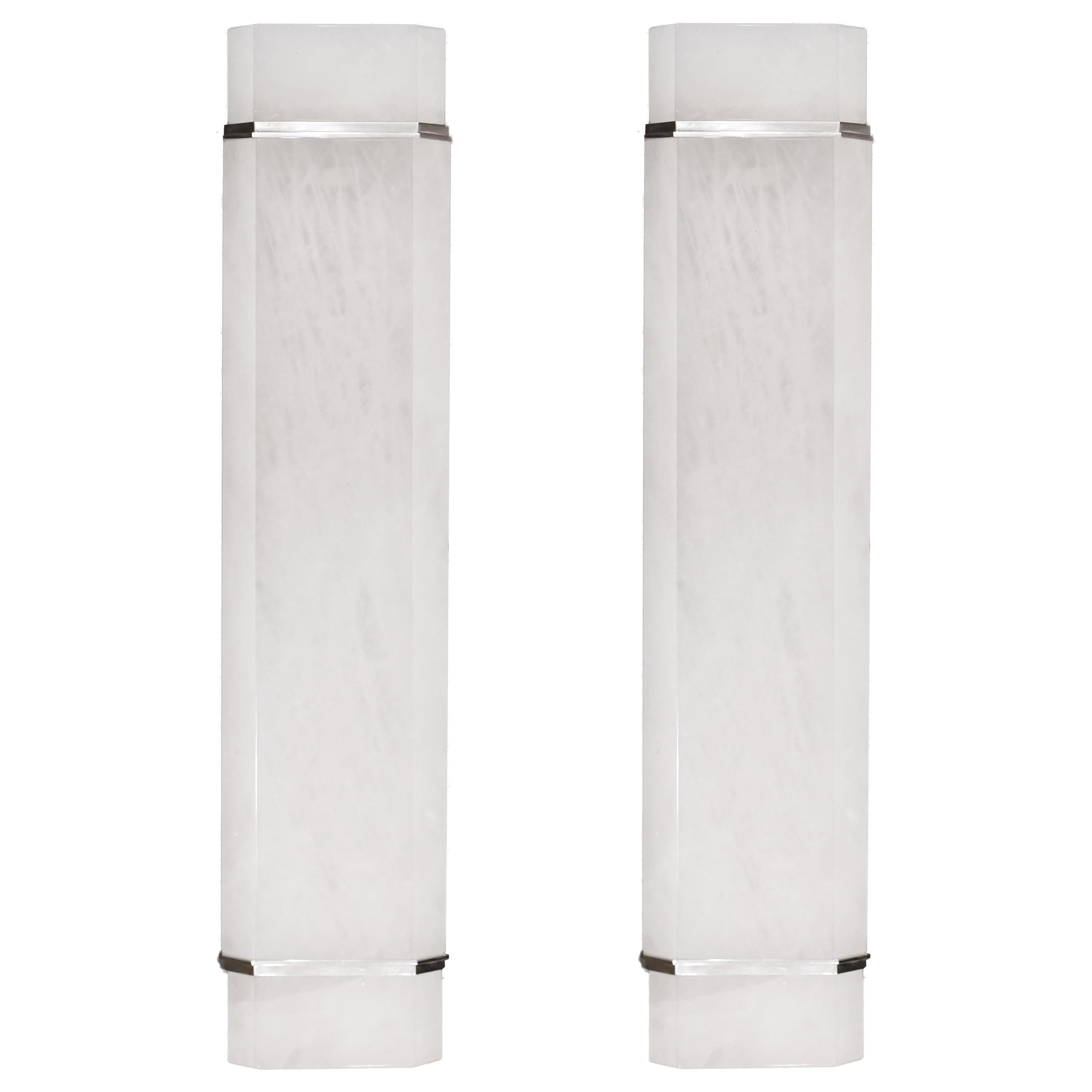 WHN22 Rock Crystal Sconces by Phoenix For Sale