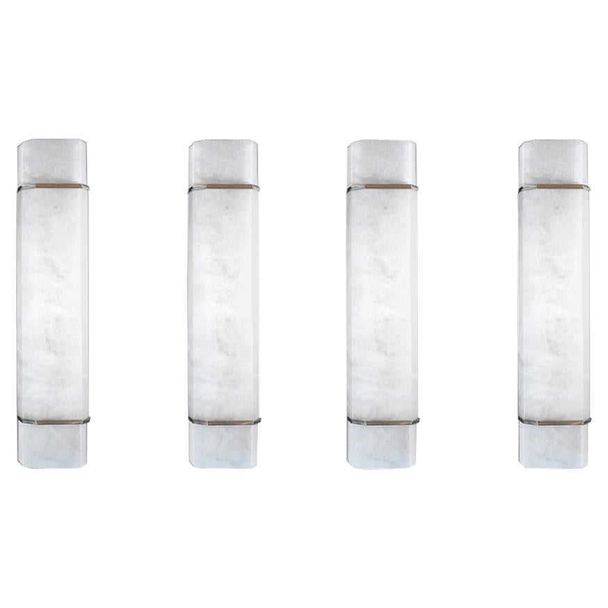 Group of Four WHN24 Rock Crystal Sconces by Phoenix