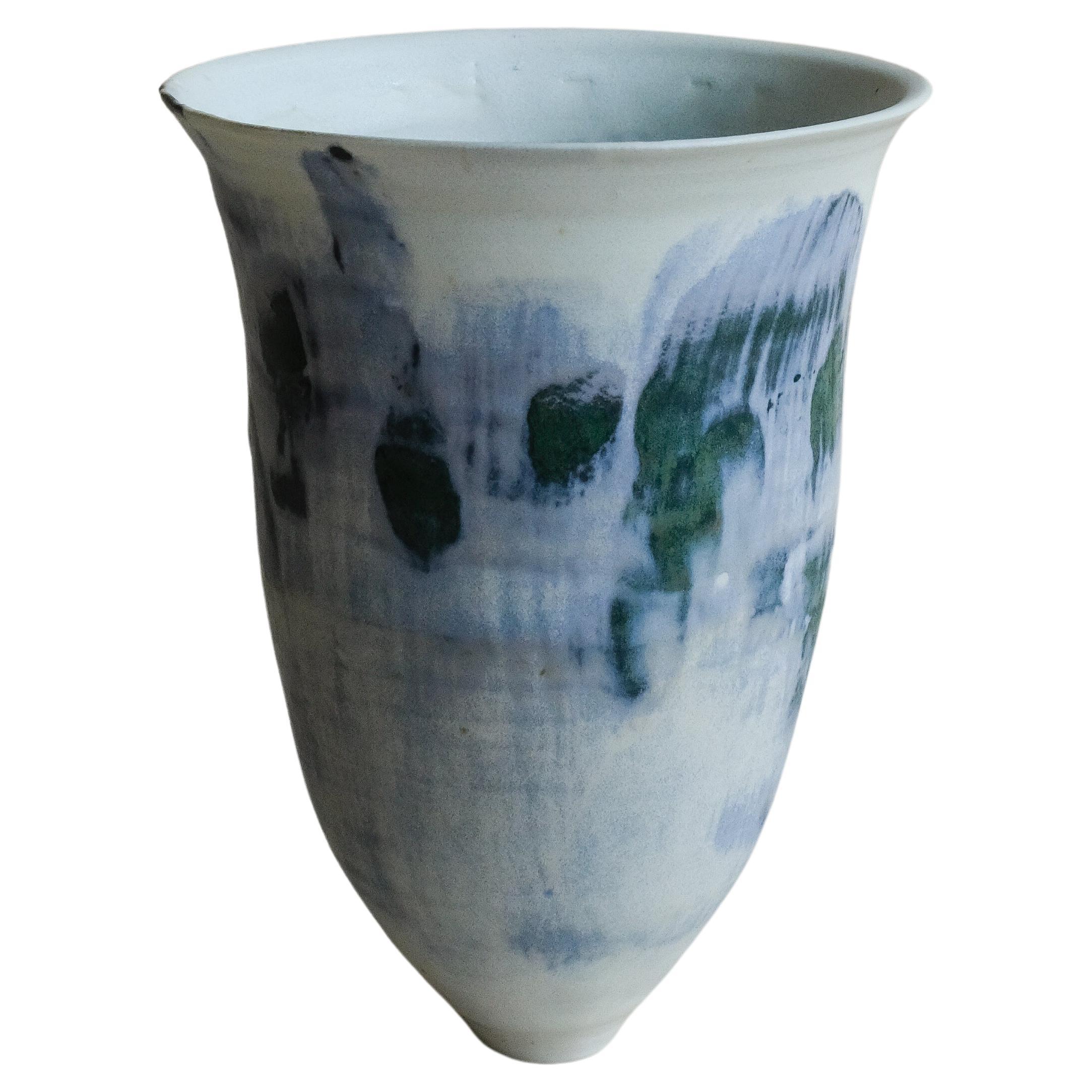 Vase en céramique Hoa Mai - Glaçure pour réduction du feu - Design vietnamien  en vente
