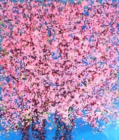 ciliegio in fiore, Pittura, Acrilico su tela
