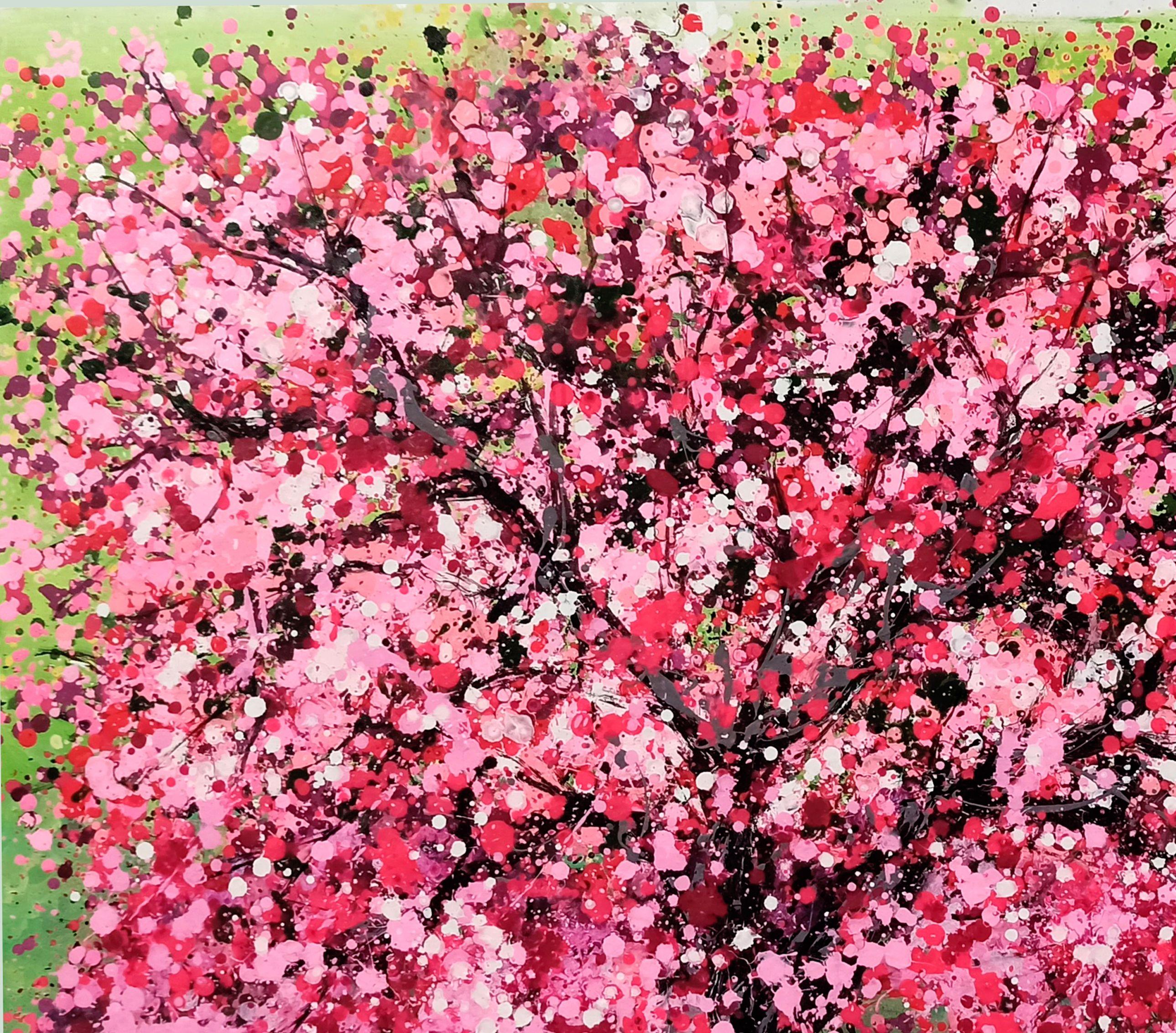 CHERRY BLOSSOM, Gemälde, Acryl auf Leinwand im Angebot 2