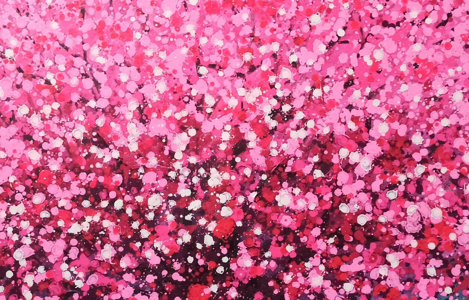FIORE DI CILIEGIO, Pittura, Acrilico su tela in vendita 2