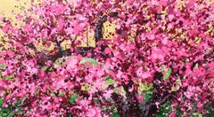 Fleur de cerisier, peinture, acrylique sur toile
