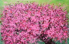 Cerezos en flor, Pintura, Acrílico sobre lienzo