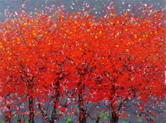 Japanese autumn, Painting, Acrylic on Canvas