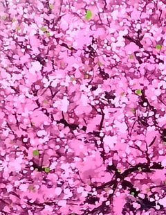 SAKURA - Cherry blossom, Painting, Acrylic on Canvas