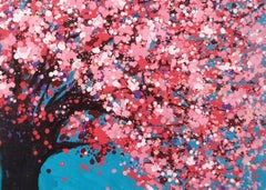 SAKURA - Ciliegio in fiore, Pittura, Acrilico su tela