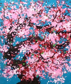 SAKURA - Cherry blossom, Painting, Acrylic on Canvas
