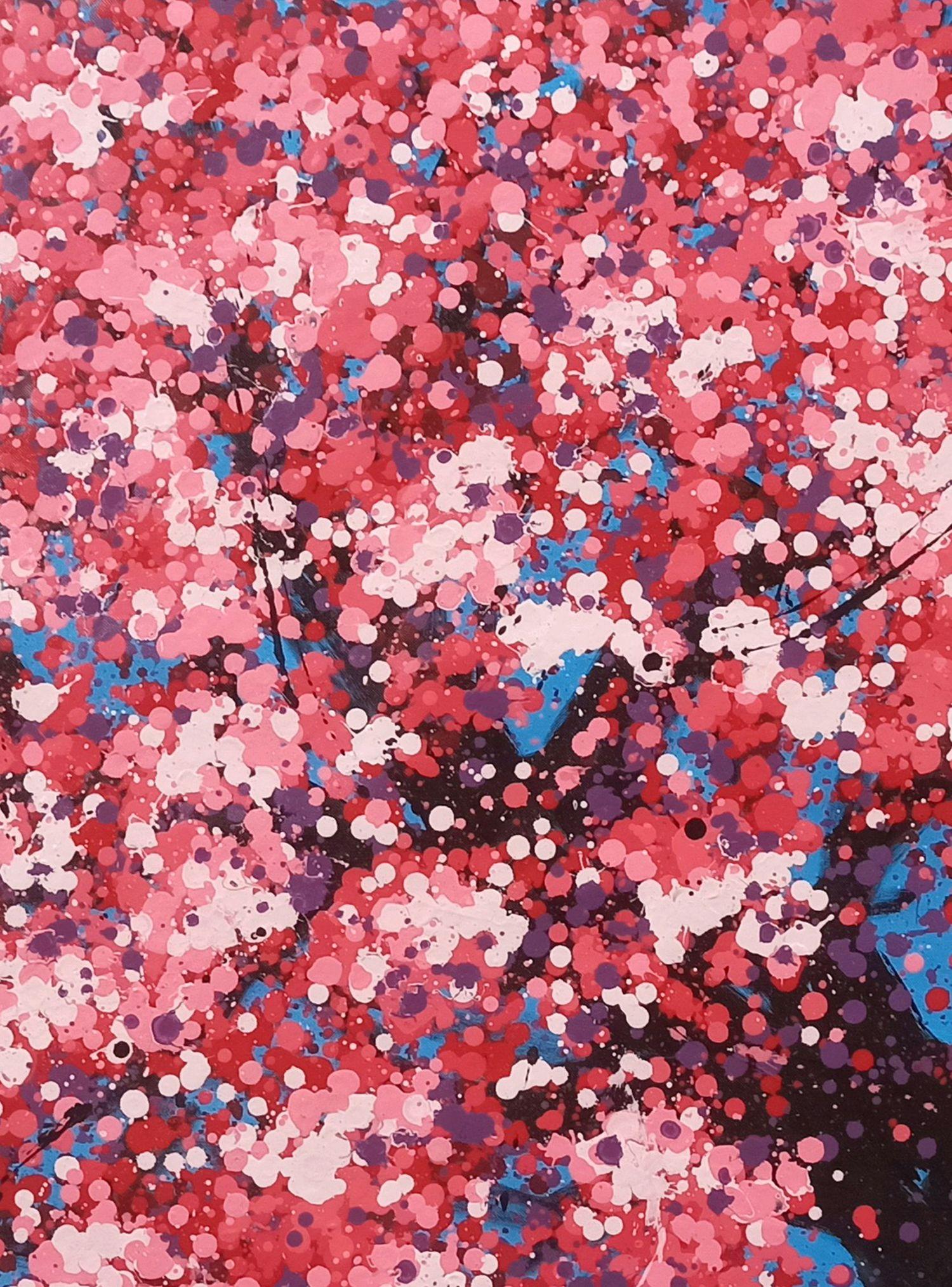 SAKURA - Cherry blossom, Painting, Acrylic on Canvas im Angebot 4