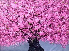 SAKURA - Cherry blossom, Painting, Acrylic on Canvas