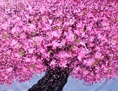 SAKURA - Cherry blossom, Painting, Acrylic on Canvas