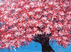 SAKURA - Cherry blossom, Painting, Acrylic on Canvas