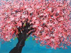 SAKURA - Cherry blossom, Painting, Acrylic on Canvas
