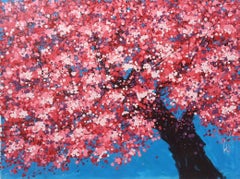 SAKURA - Cherry blossom, Painting, Acrylic on Canvas