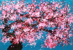 SAKURA - Cherry blossom, Painting, Acrylic on Canvas