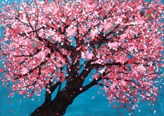 SAKURA - Cherry blossom, Painting, Acrylic on Canvas