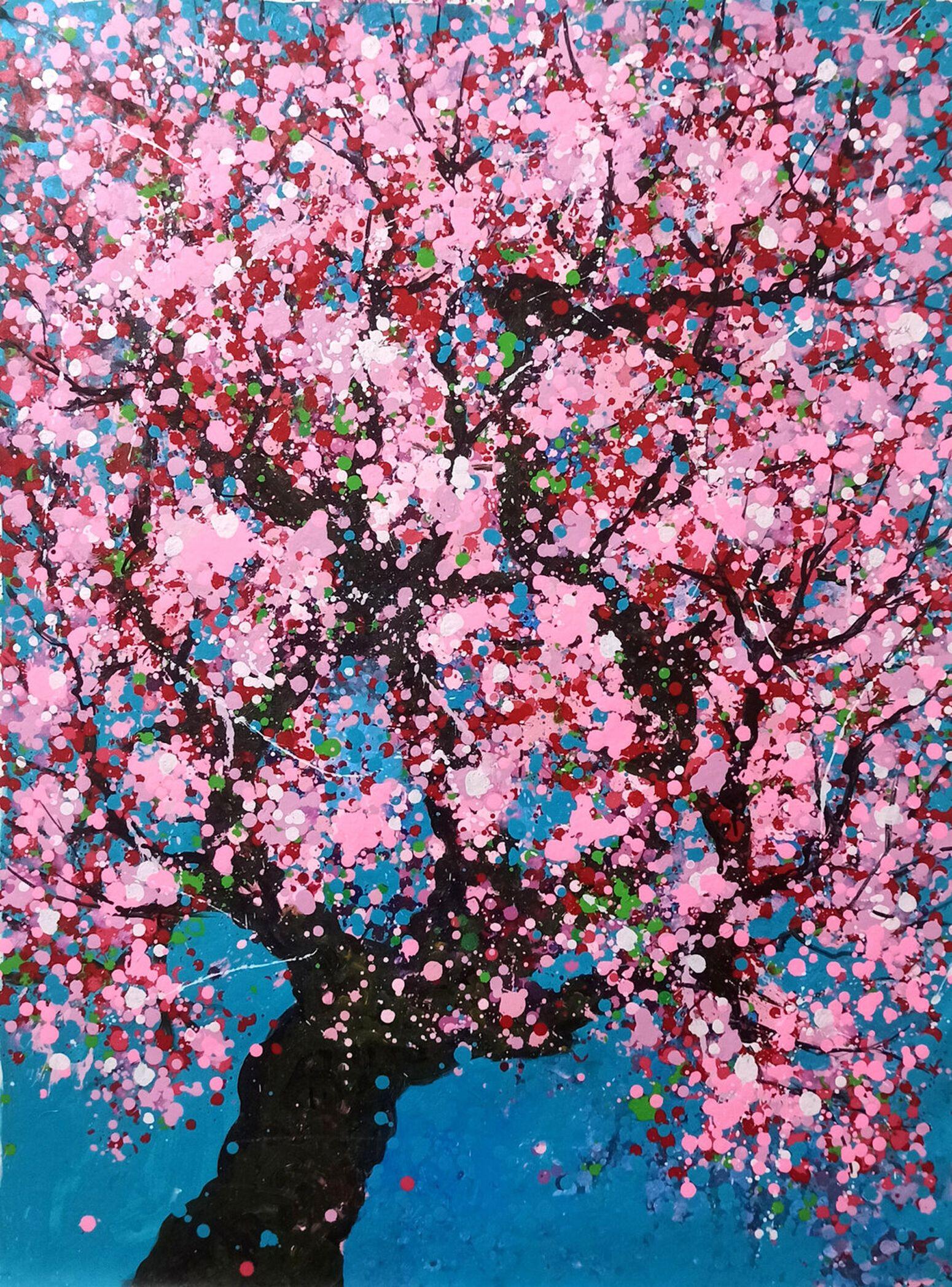 SAKURA - Fleur de cerisier, Peinture, Acrylique sur toile - Painting de Hoang Phuong