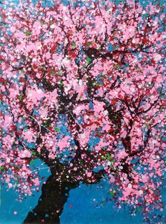 SAKURA - Cherry blossom, Painting, Acrylic on Canvas