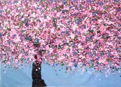 SAKURA - Cherry blossom, Painting, Acrylic on Canvas
