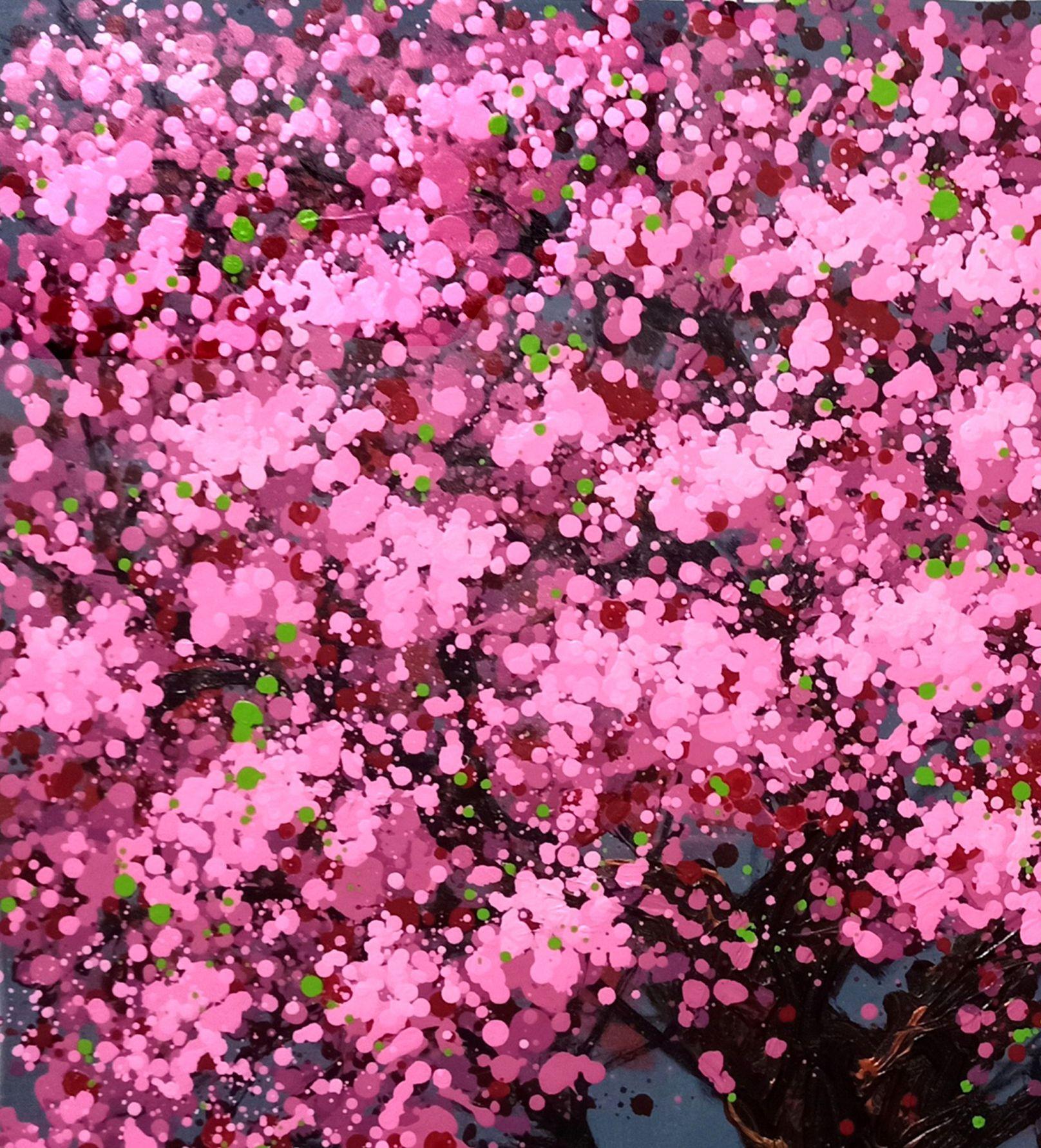 SAKURA - Fiori di ciliegio in fiore, Pittura, Acrilico su Tela - Painting Impressionismo di Hoang Phuong