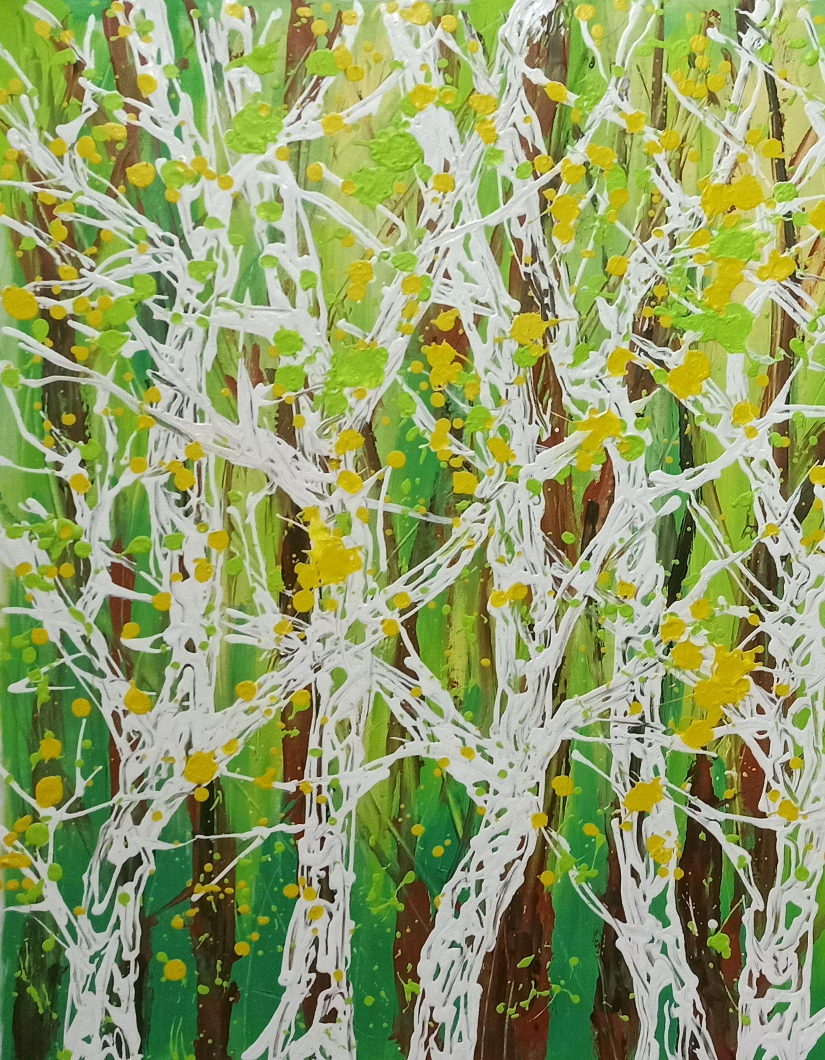 I colori degli alberi, Pittura, Acrilico su tela - Painting Impressionismo di Hoang Phuong