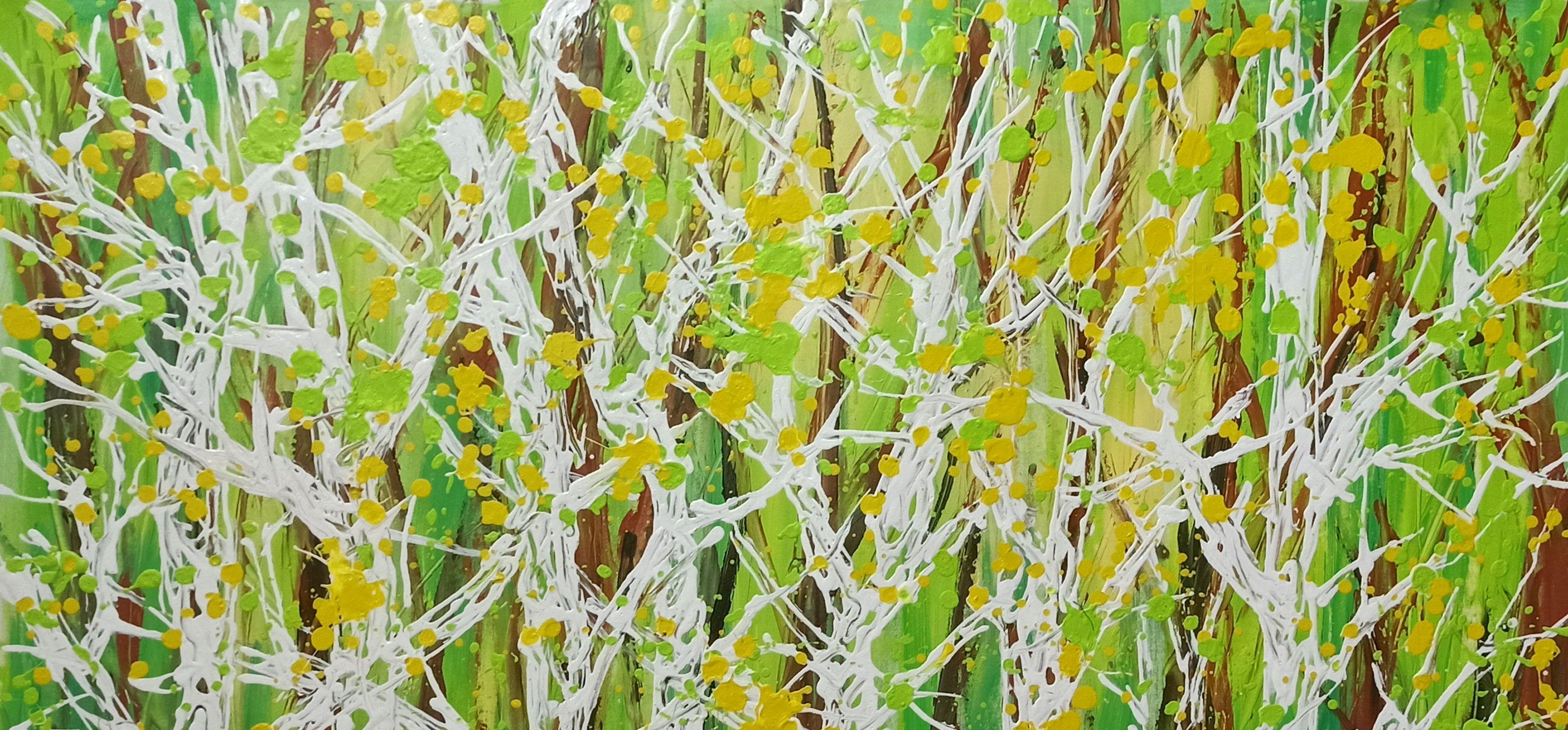 I colori degli alberi, Pittura, Acrilico su tela in vendita 1