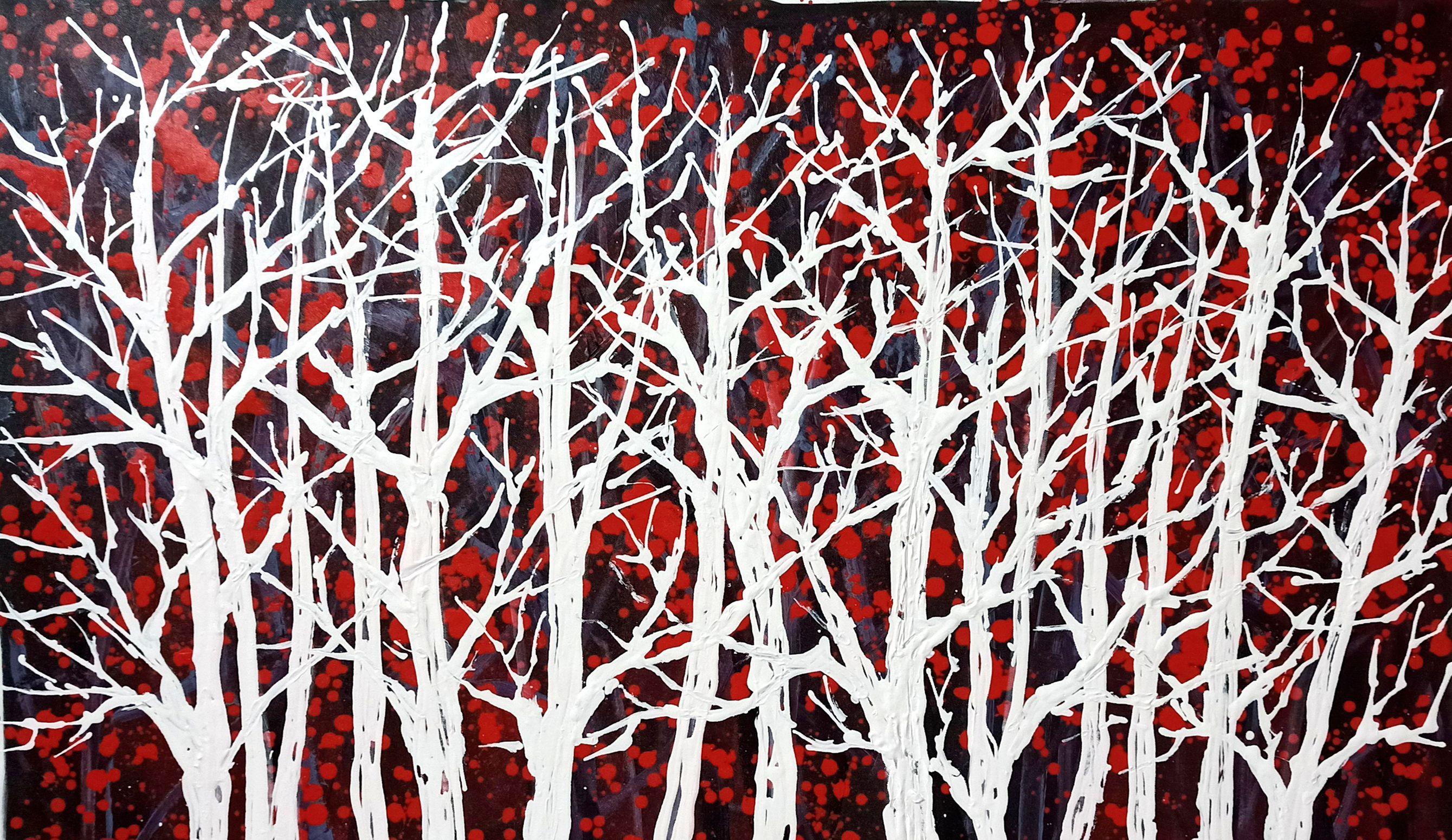 I colori degli alberi, Pittura, Acrilico su tela in vendita 1