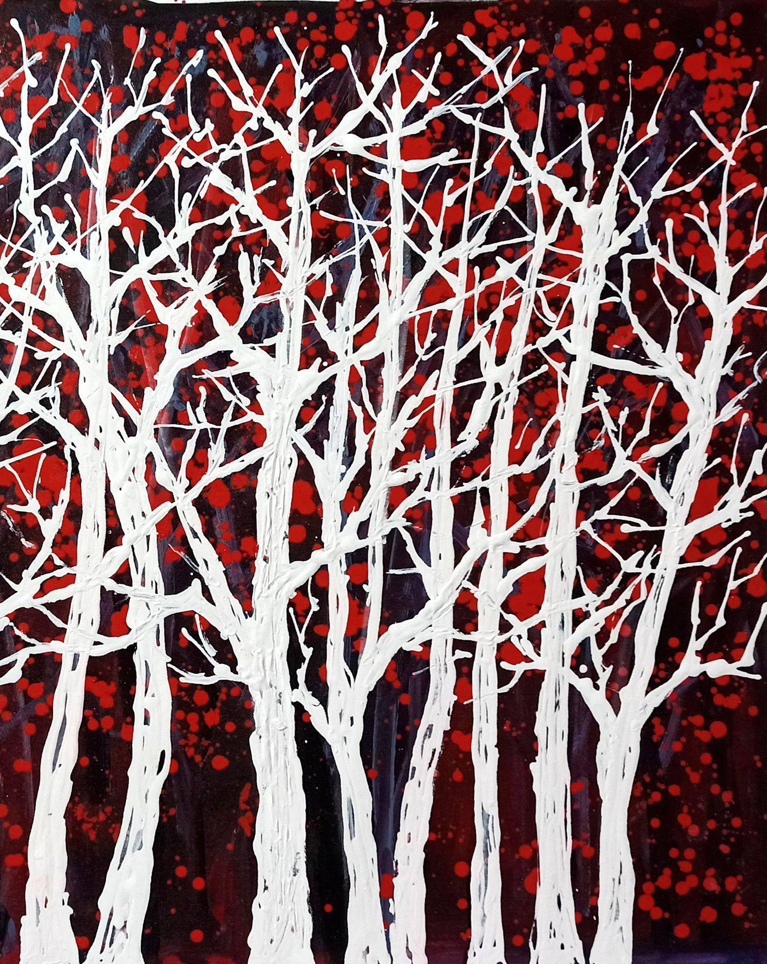 I colori degli alberi, Pittura, Acrilico su tela in vendita 2