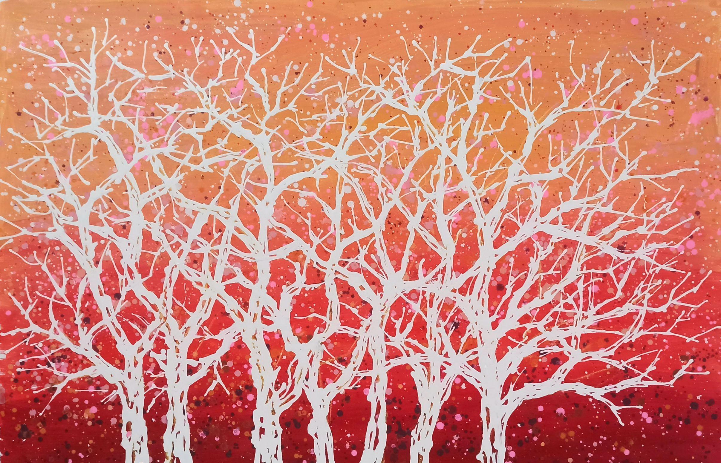 I colori degli alberi, Pittura, Acrilico su tela - Painting di Hoang Phuong