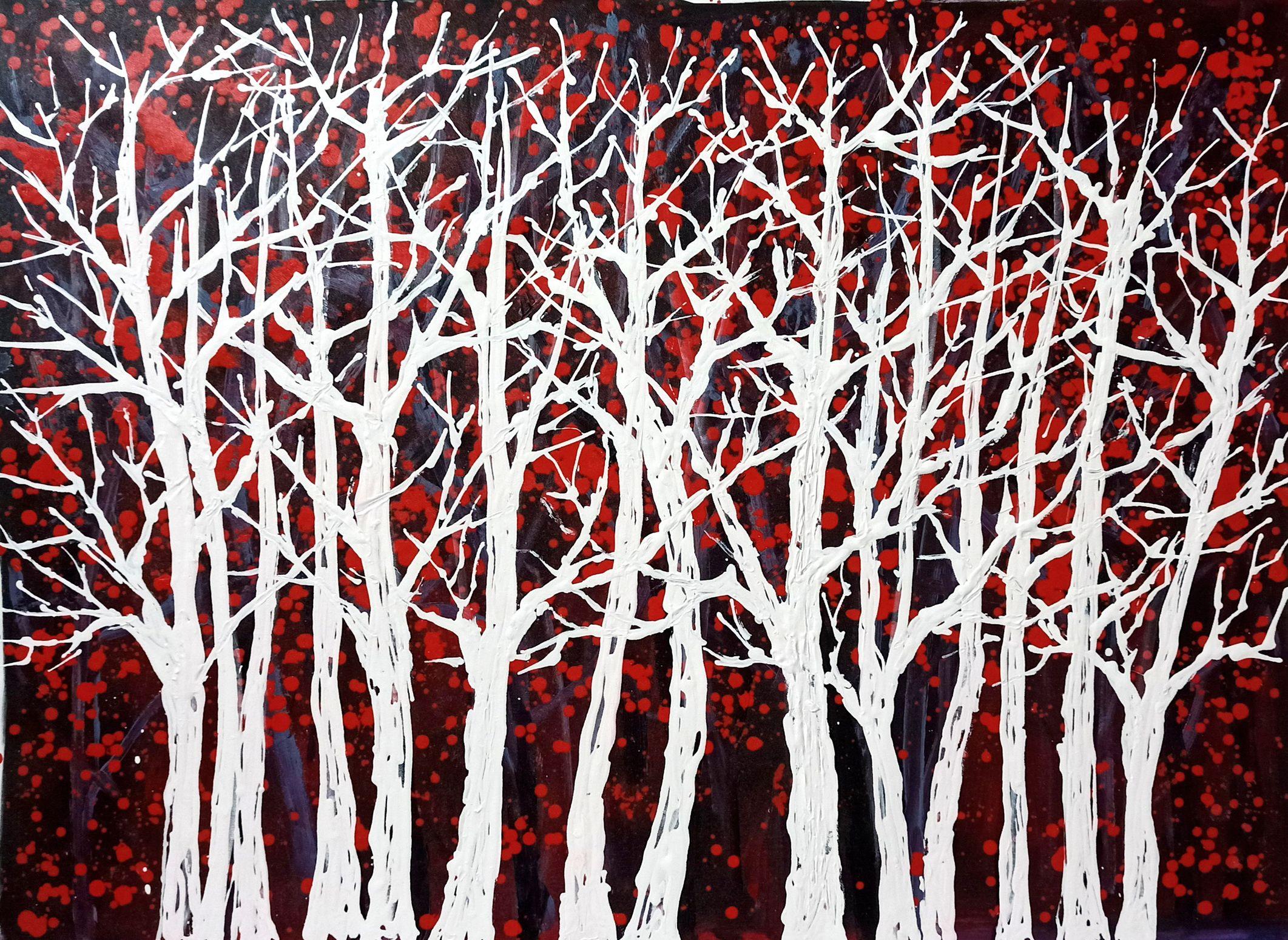 I colori degli alberi, Pittura, Acrilico su tela - Painting di Hoang Phuong